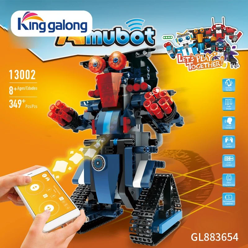 Le roi du moule Technic Robert ensemble bloc de commande à distance du robot modèle de voiture à chenilles de blocs de construction en briques de jouets éducatifs pour enfants