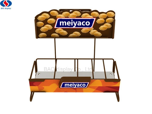 Venta al por mayor de la tienda Mesa Mini más barato precio de la pantalla de visualización es aperitivos Rack