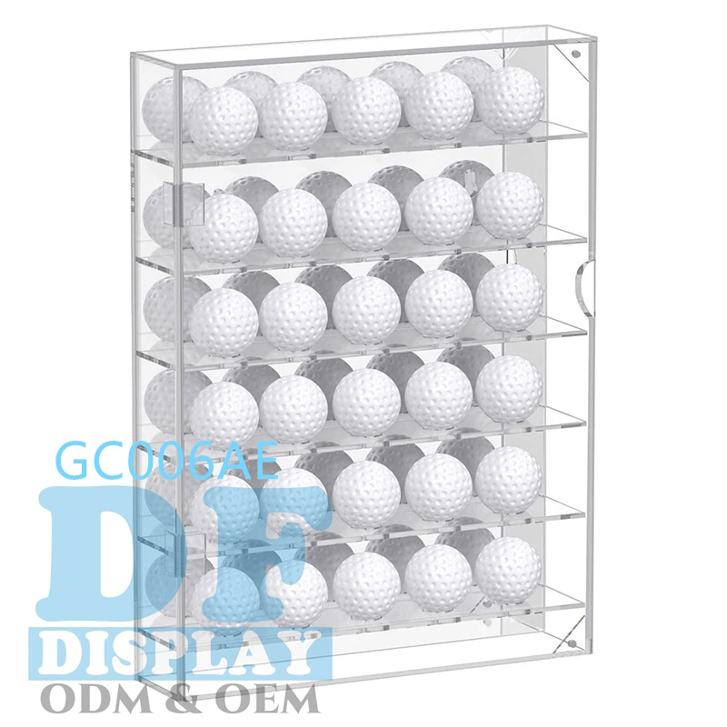 Acryl Golf Ball Display Case Wall Mount Golf Ball Display Rack Cabinet Golf Ball Holder