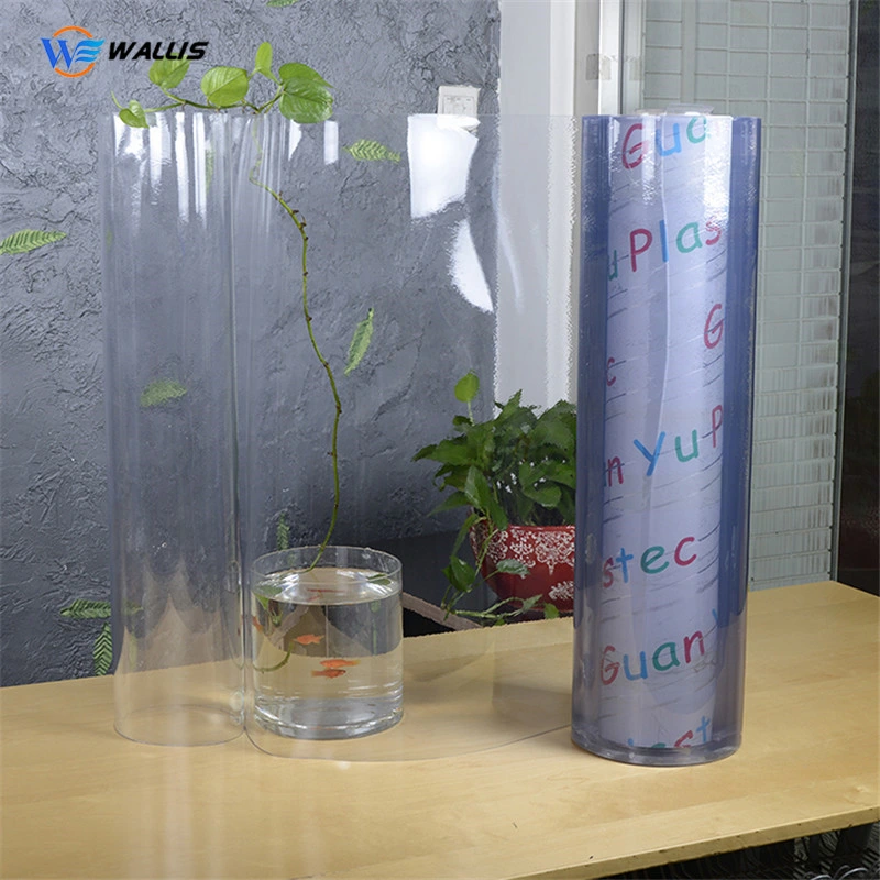 2mm de espesor resistente al agua al por mayor estándar de la UE el polvo de diferentes tamaños de hojas de plástico transparente de PVC transparente