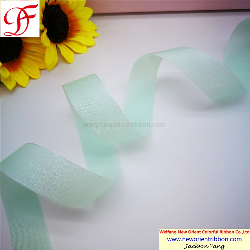 Wholesale/Supplier 3mm~75mm OEM/Customized Sparkle Sheer Satin Ribbon for Xmas/Gifts/Wrapping/Packing/Bows/Craft