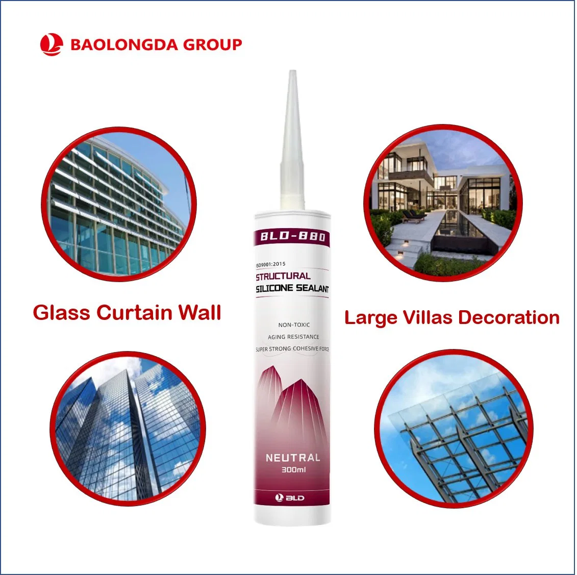 300ml Silicone Wall Crack Filler Structural Waterproof Weatherproof Silicone Sealant Adhesive