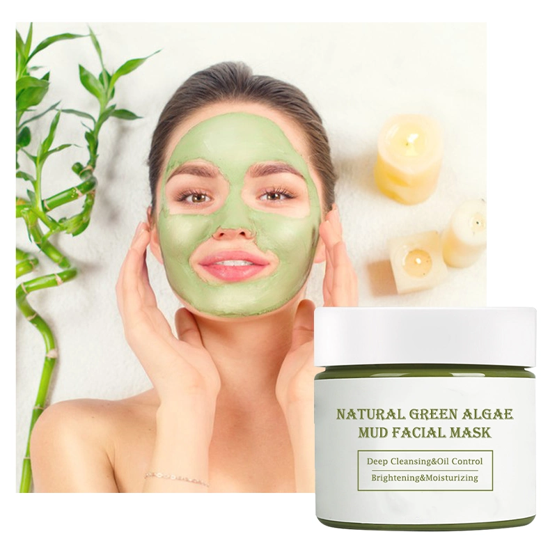 Cosmetic Beauty Deep Cleaning Anti Acne Green Facial Mud Mask