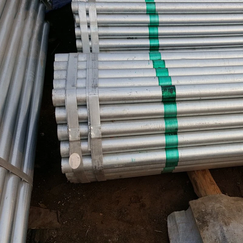 Tubo de andaime DN40 de 1.5 polegadas preço do tubo de aço pré-galvanizado Tubo de tubo soldado redondo galvanizado de 48,3 mm