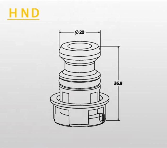 Factory Supply System R 57 mm Pigot with Flushing Hole for CNC Use 3A-400043