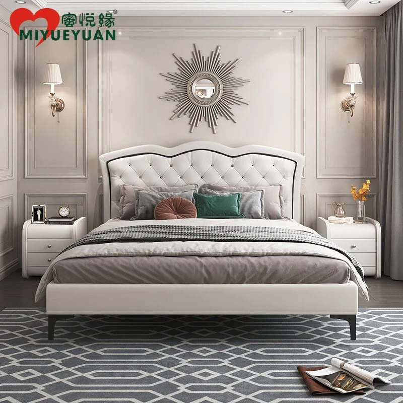 Venta caliente Wall Bed Cama de matrimonio dormitorio cama de cuero Casa Moderna de Muebles Muebles de dormitorio cama