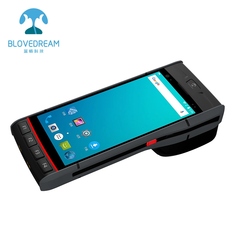 Blovedream Handheld Wireless Rugged PDA Android with Qr Code Barcode Scanner Thermal Printer