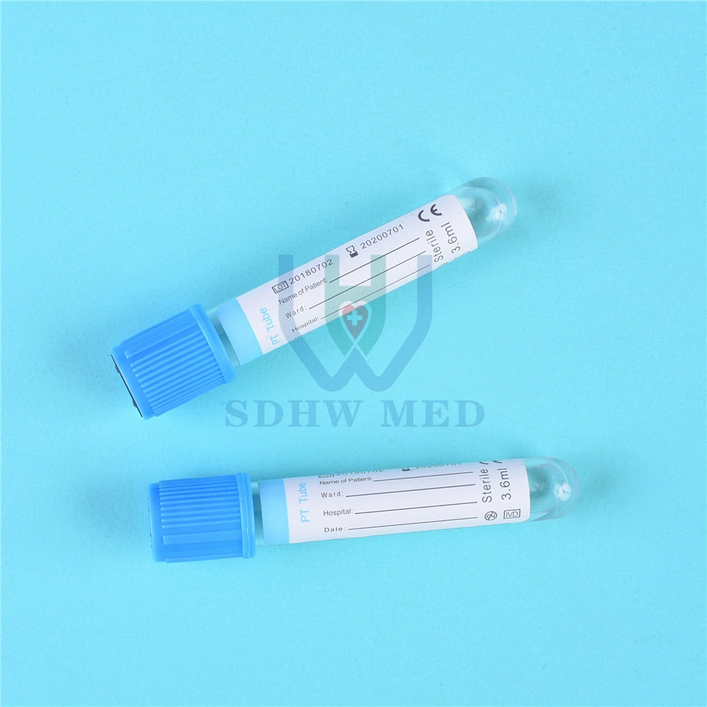 Productos médicos tubo desechable de extracción de sangre de vacío para mascotas EDTA Tubo de gel SSR tubo de análisis de sangre