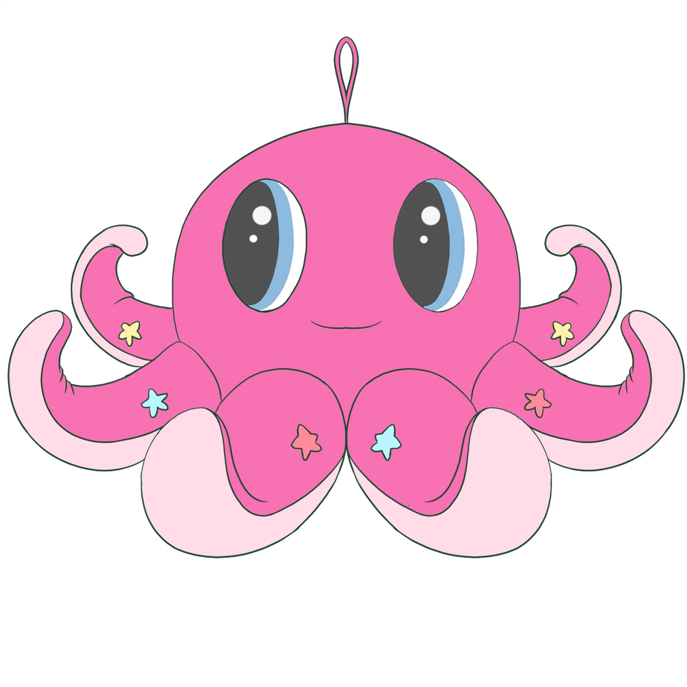 Oreiller en peluche spécial Flip Octopus en peluche pour animaux réversibles