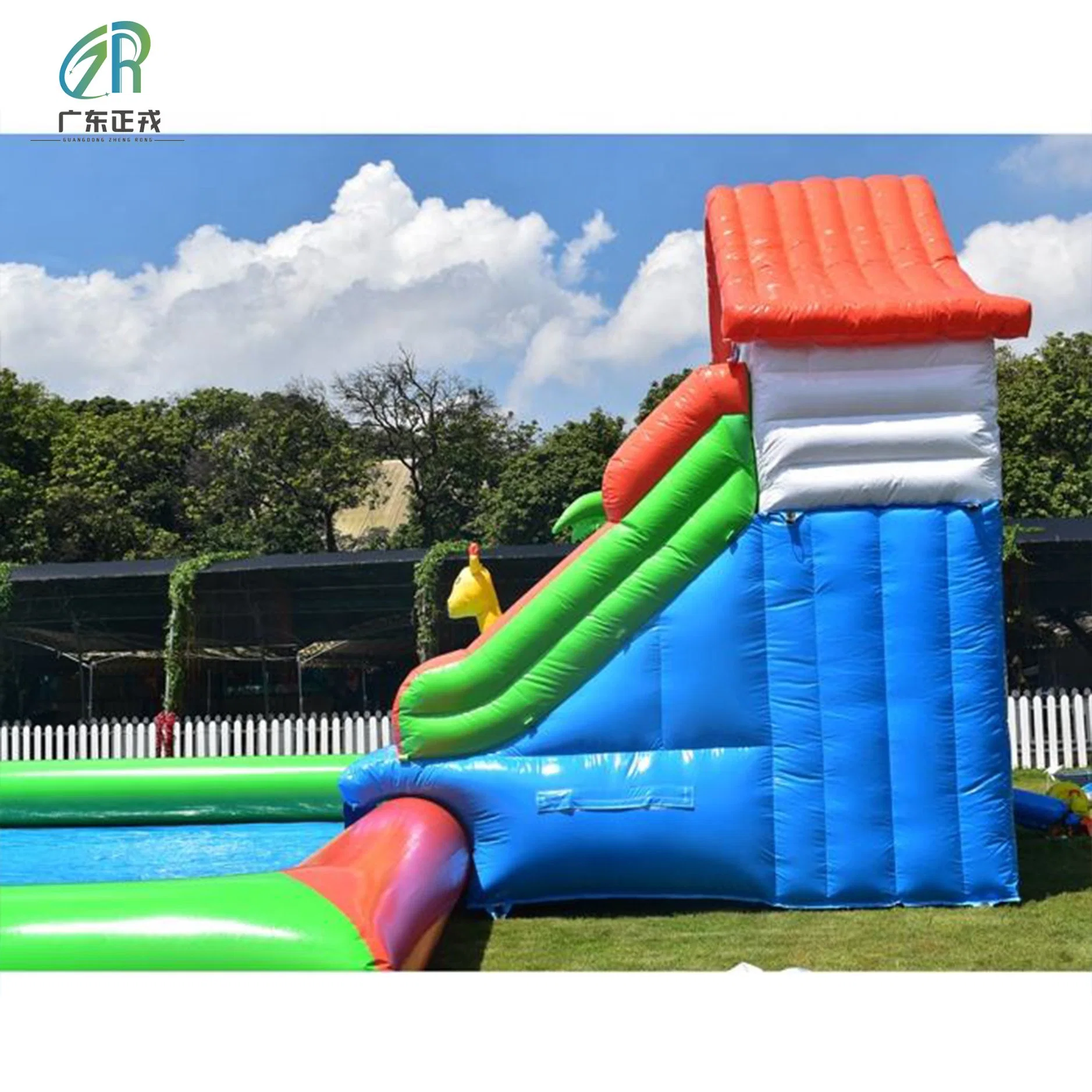 Good Quality Commercial Mobile Big Inflatable Park Slide with Frame Pool Portable Kids Amusement Park Inflatable Water Park