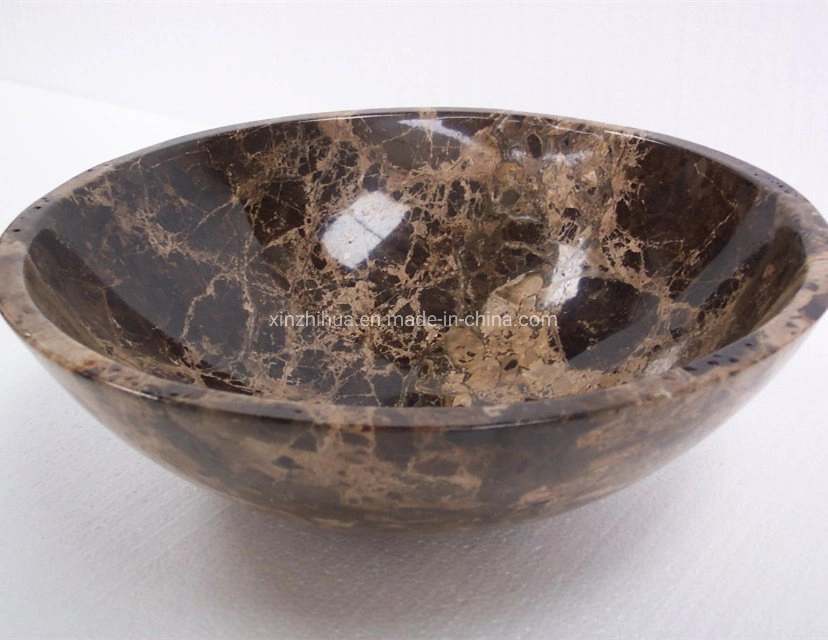 Brown Emperador Marble Oval/Round/Square Bathroom/Kitchen/Washroom/Restroom/Toilet Vessel Sink Bowl Basin