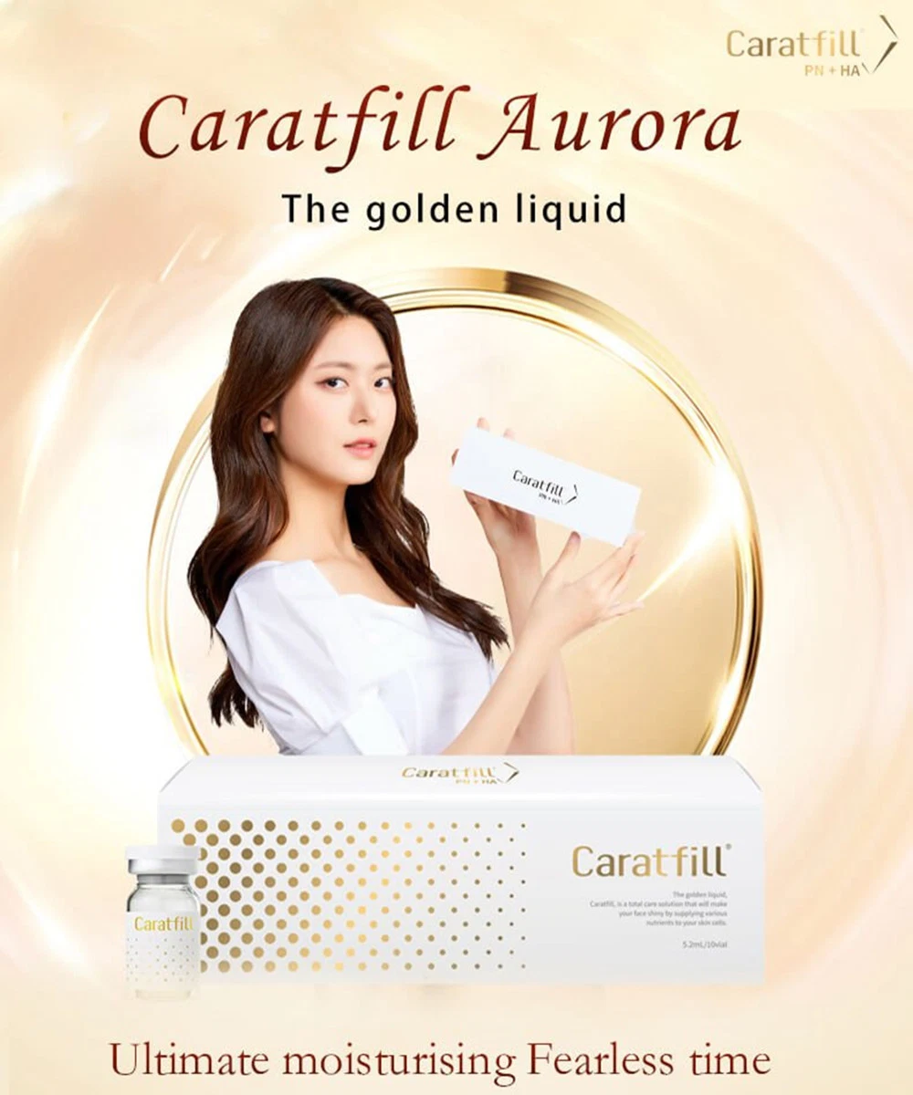 High quality/High cost performance  Korean Skin Care Caratfill Aurora Serum Golden Liquid Pele incandescente anti envelhecimento Essence Medical Grade