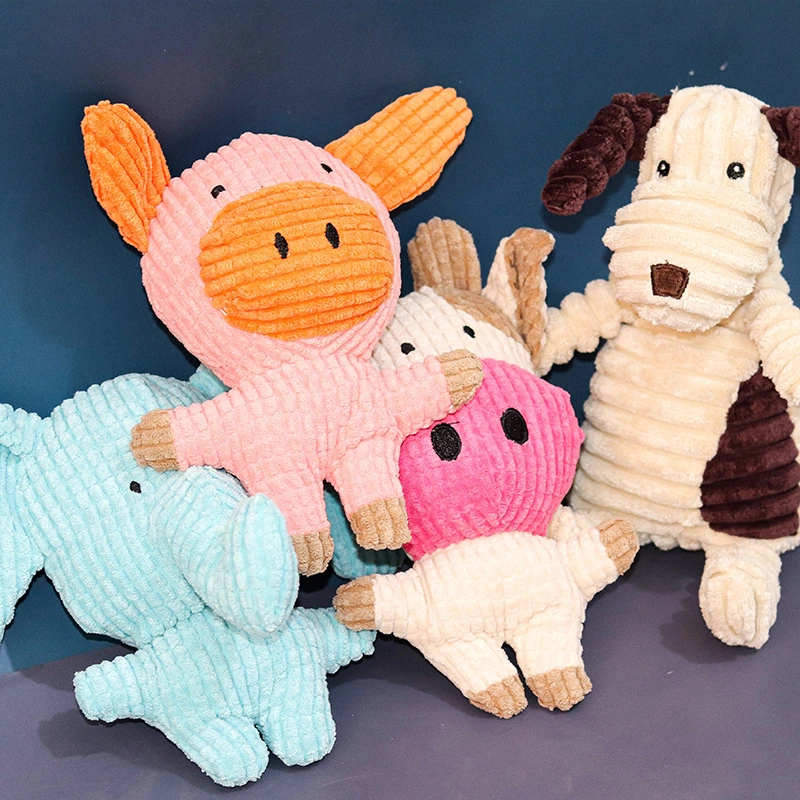 Juguetes para perros Cachorros resistentes a morillas molares Fonation Plush Squeaker Chew Juguete