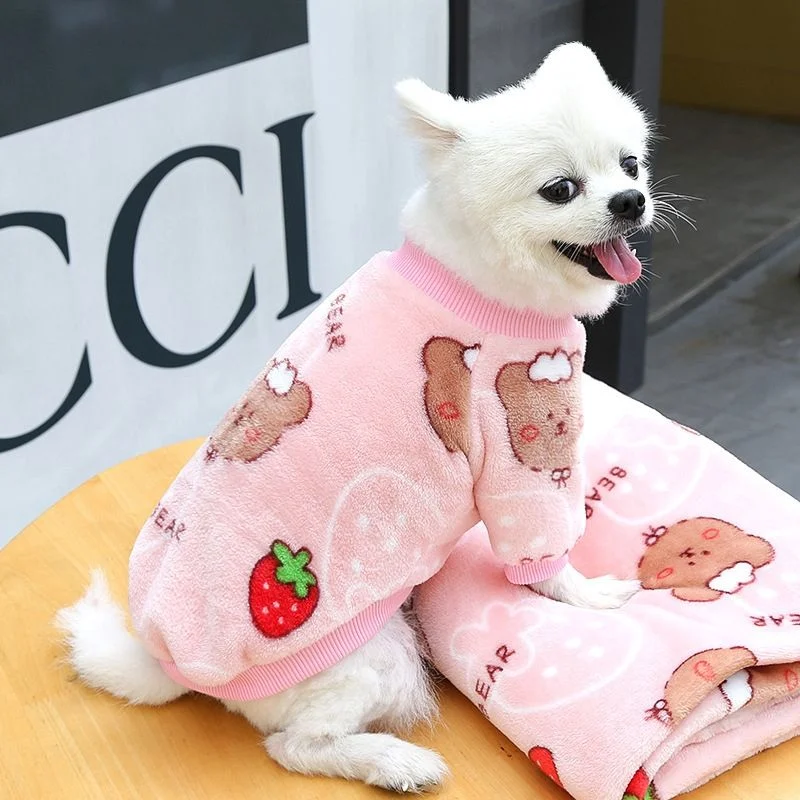 Roupa de Cor sólida do Cãozinho de Animais de Estimação, Teddy Warm Sweater Pequenos animais Pullovers tricotados roupas de cão