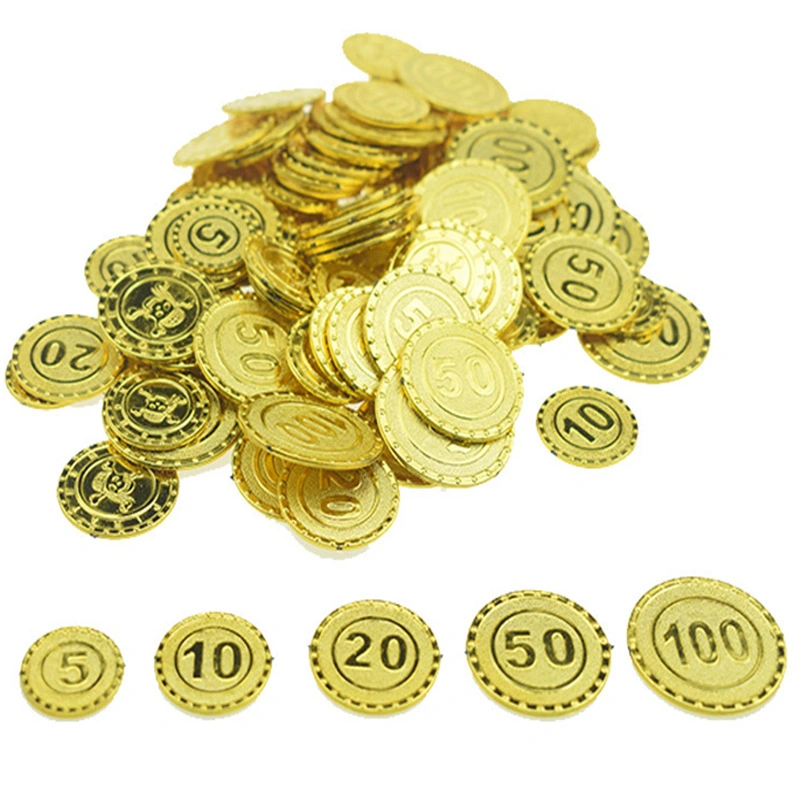 Wholesale/Supplier Pirate Coins Manufacturer Supply Gold Silver Props Coins Movable Imitation Coin