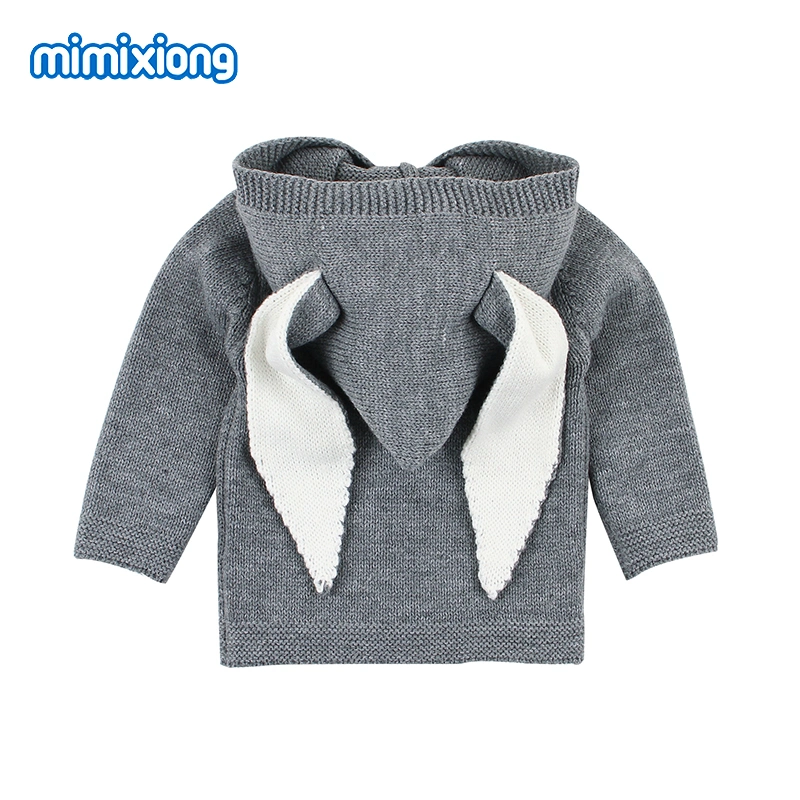 Factory High quality/High cost performance  Toddler Child Solid Color Pullover Sweater with Cute Hood Accept Customization