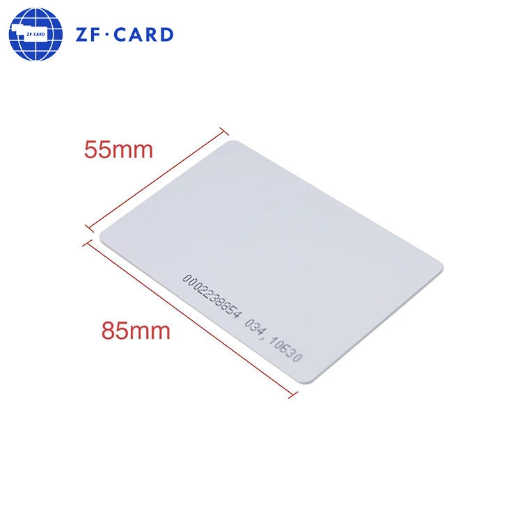 PVC ISO Blank White Clamshell Card 125kHz Em Chip