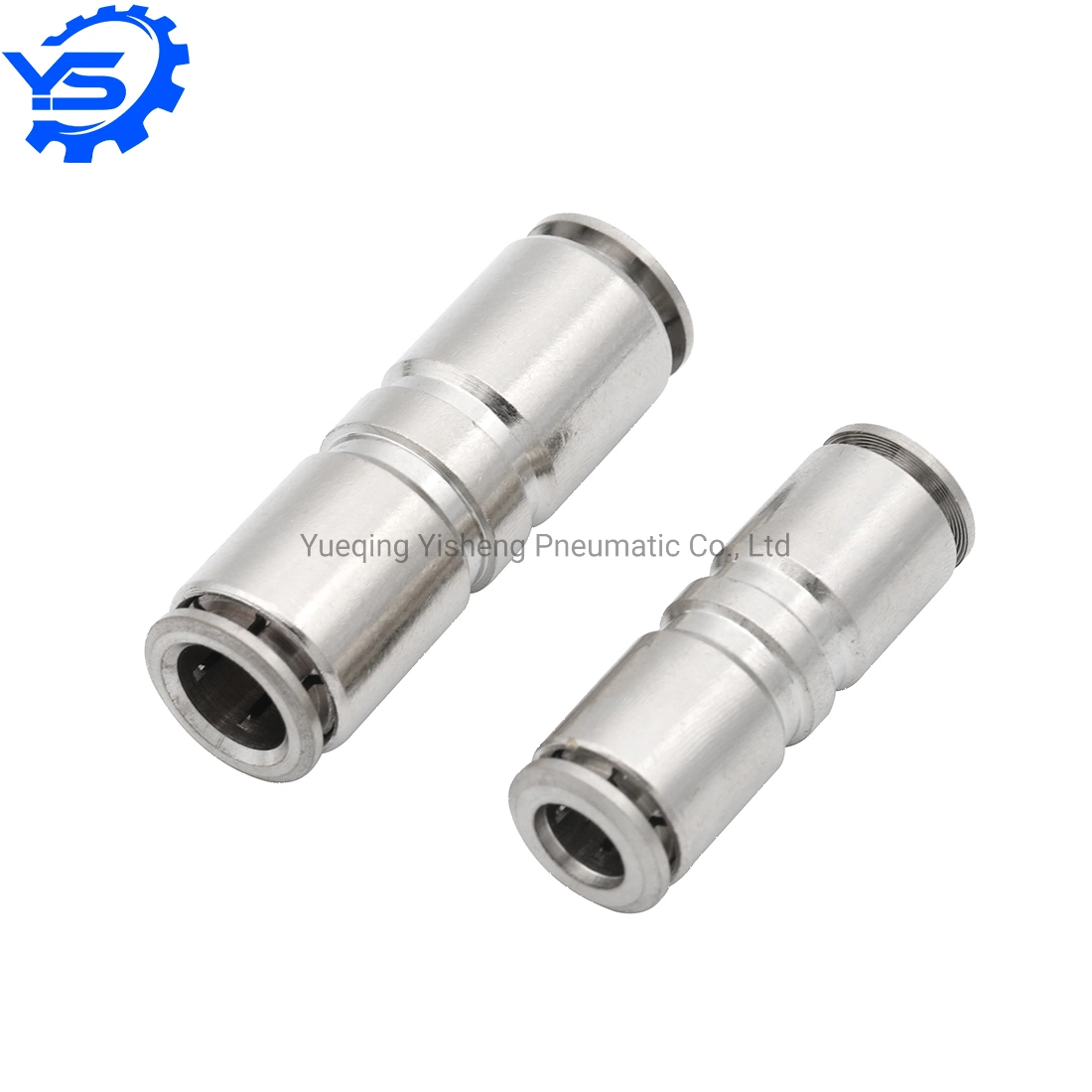 PU Series Metall Fitting Brass Material with Nickel Plating Pneumatic Air Tube Fitting One Touch Push in Hose Pneumatic Fittings PU4/6/8/10/12