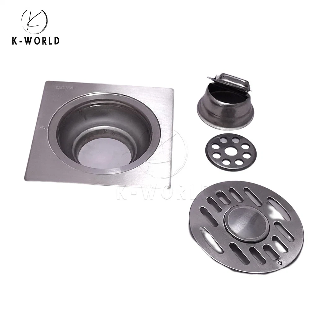 K-World Shower Overflow Drain Manufacturing OEM Custom New Design Floor Drain China Anti-Cockroach Linear Shower Floor Drain