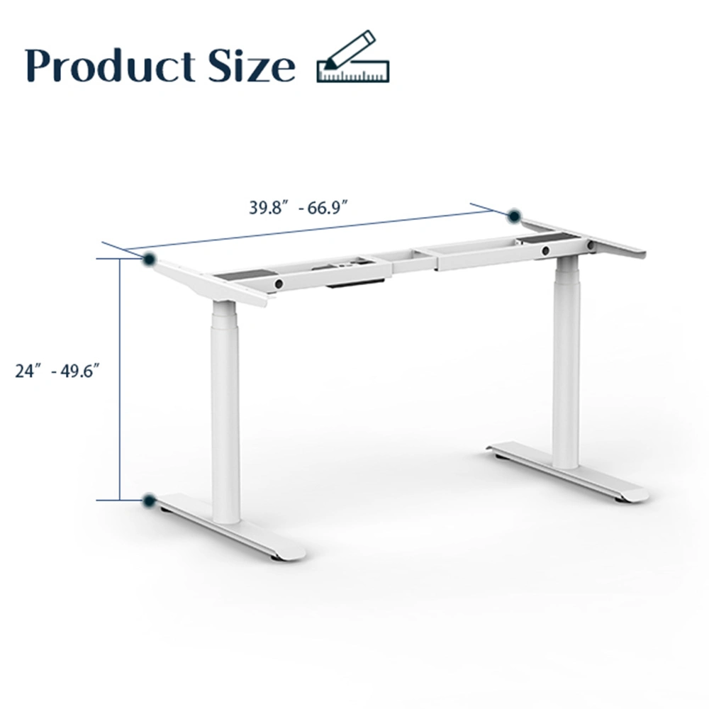 Mesa de trabajo de tipo pata de mesa ajustable inteligente de tubo redondo, Plataforma de aprendizaje de elevación automática de mesa de oficina