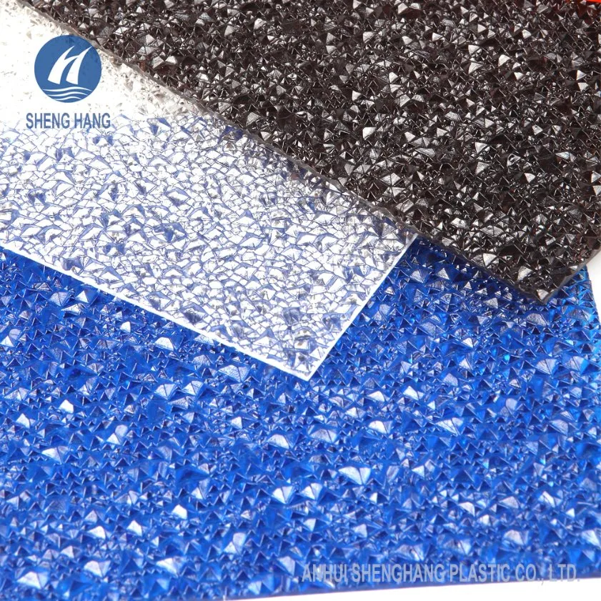 Factory Price Plastic Diamond PC Board Polycarbonate Embossed Solid Sheet