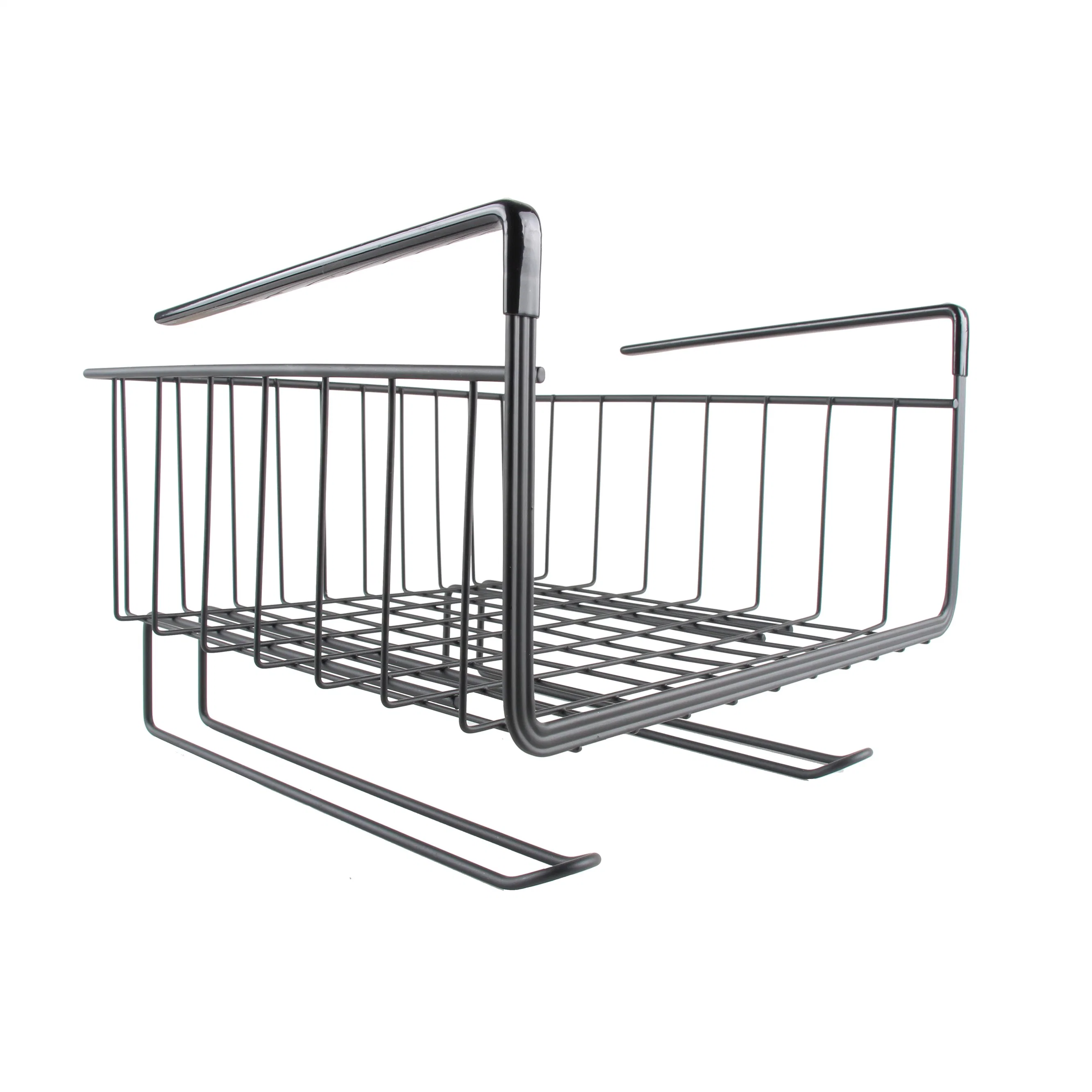 Under Shelf Hanging Wire Storage Basket Kitchen Bathroom Pantry Metal Cabinet Organizer