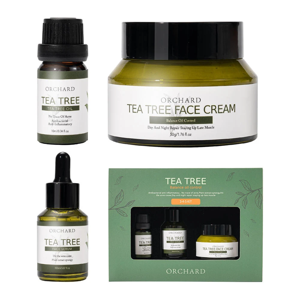 Factory Private Label Acne Remover Treatment Moisturizing Tea Tree Set