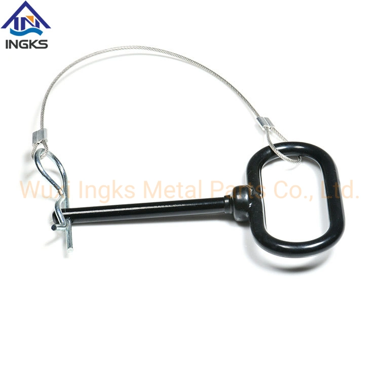 Carbon Steel Q Rubber Handle Clevis Pin Hitch Pin Set with Hole for Trailers