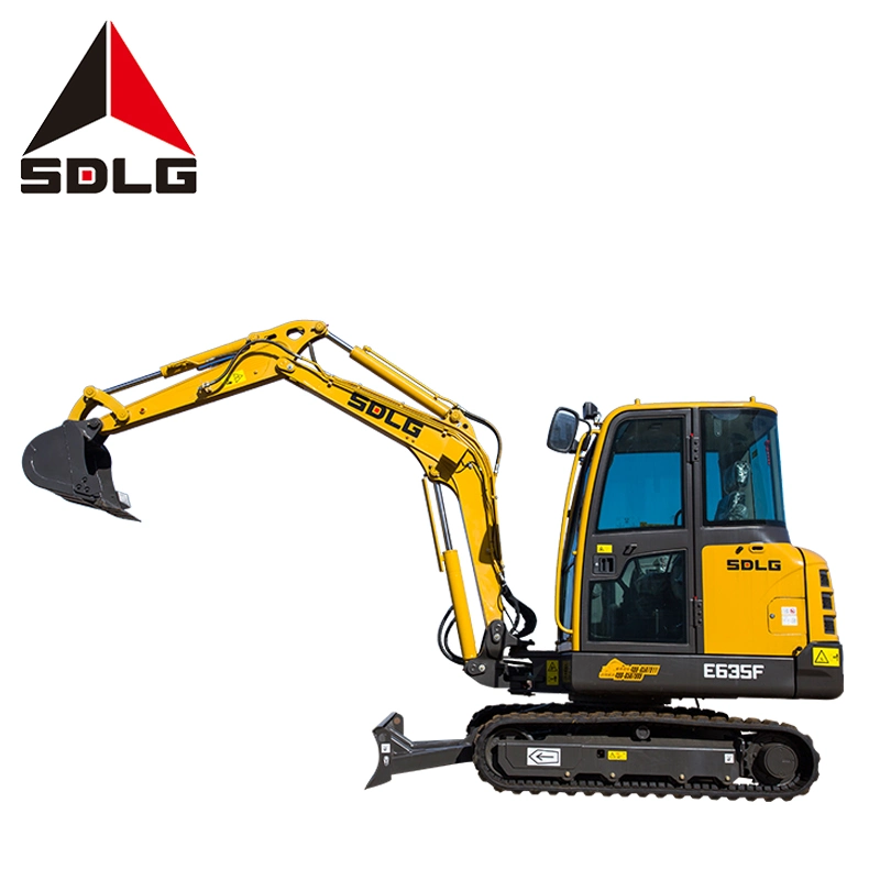 Sdlg 3,5T-E635f Compact Mini-excavatrice chenillée Digger avec Godet à pierres