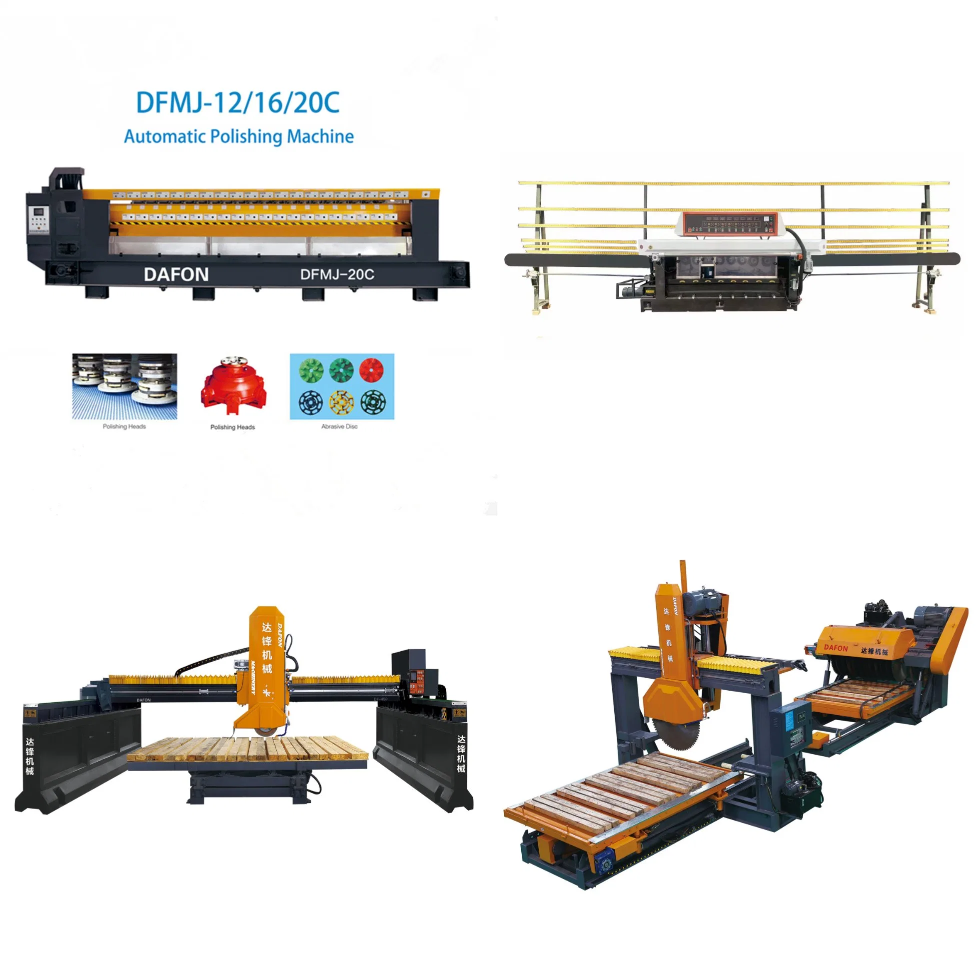 Big Automatic Granite Marble Rock Stone Polishing Grinding Machine/CNC Block Cutting Bridge Saw Cutter/Limestone Edge Grinder Processing Equipment Manufacturer