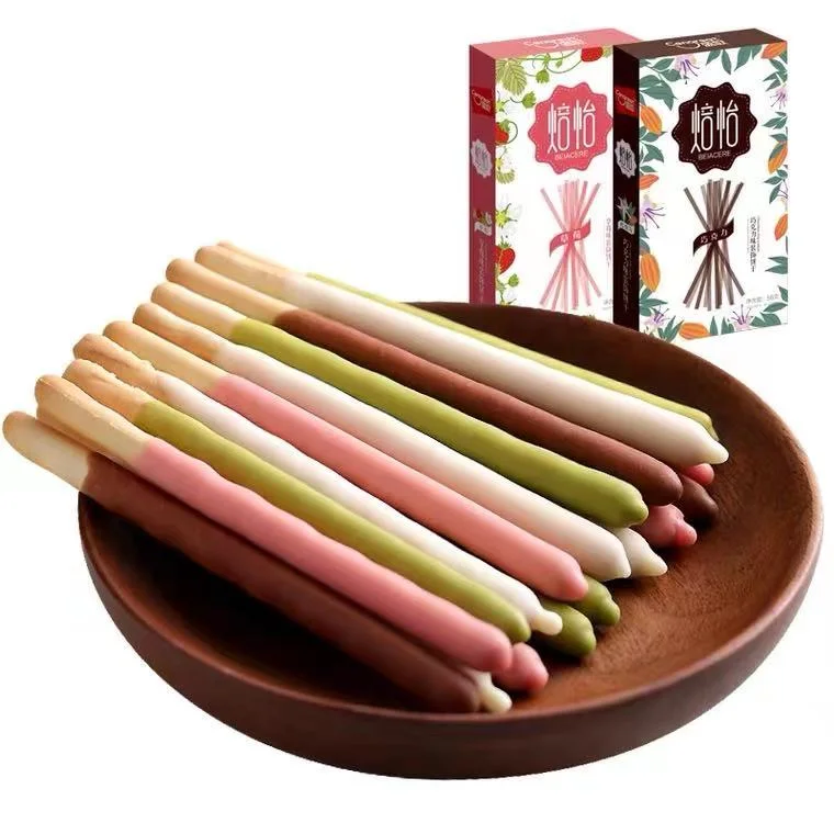 Automatische Pocky Biscuit Schokolade Beschichtung Maschine Stick Biscuit Maschine