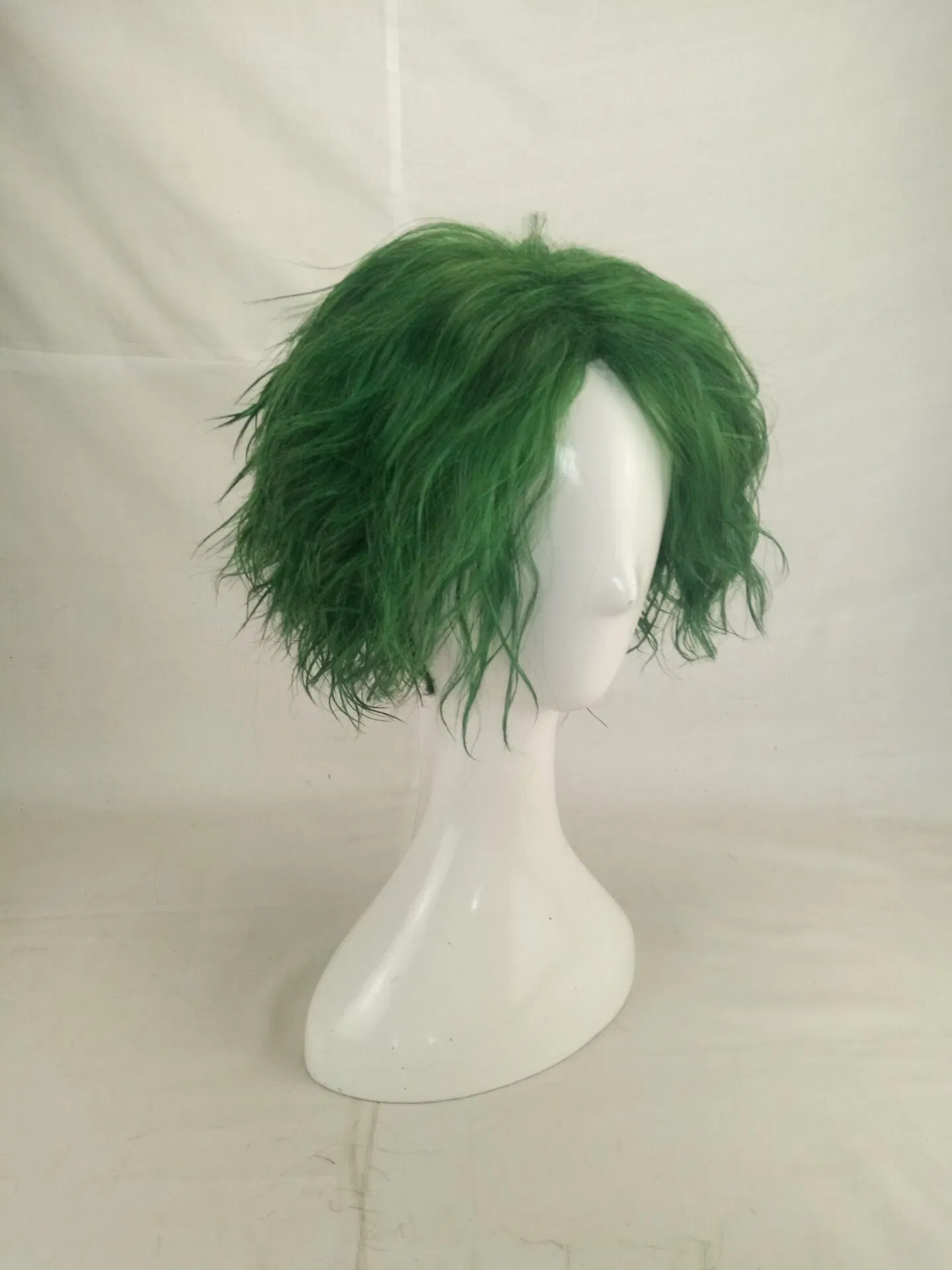 Personnalité Green algues synthétique cochon court petit cheveux bouclés Anime Wigs Cosplay