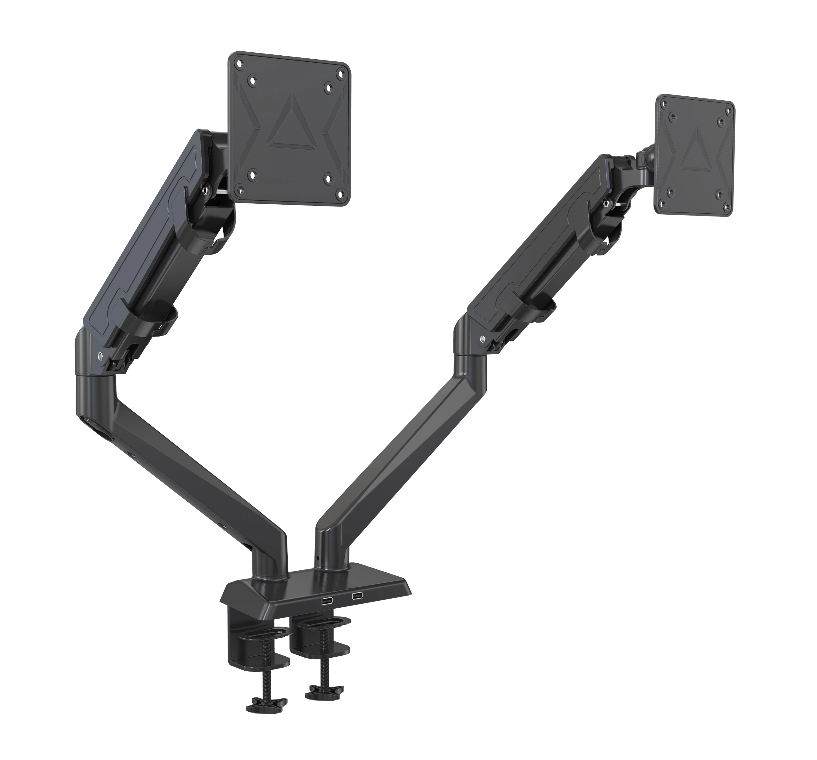 V-Mounts Double Monitor Fast Insert Plate Monitor Arms with USB Port Vm-Ge52u