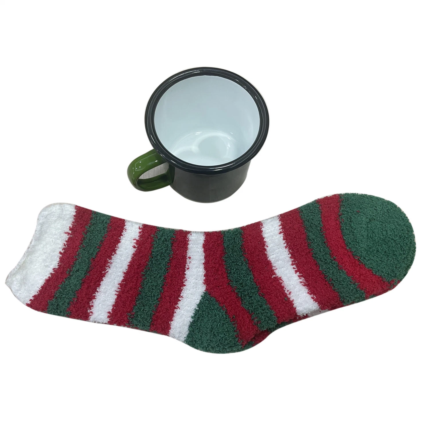 Weihnachts-Geschenk-Set Socken Emaille Cup Chameleon Emaille Becher