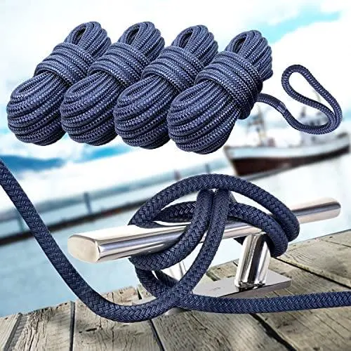 El nylon poliéster PE certificado CE Marine Yacht Embarcadero línea Marina Blanco Azul Negro doble Cuerda trenzada