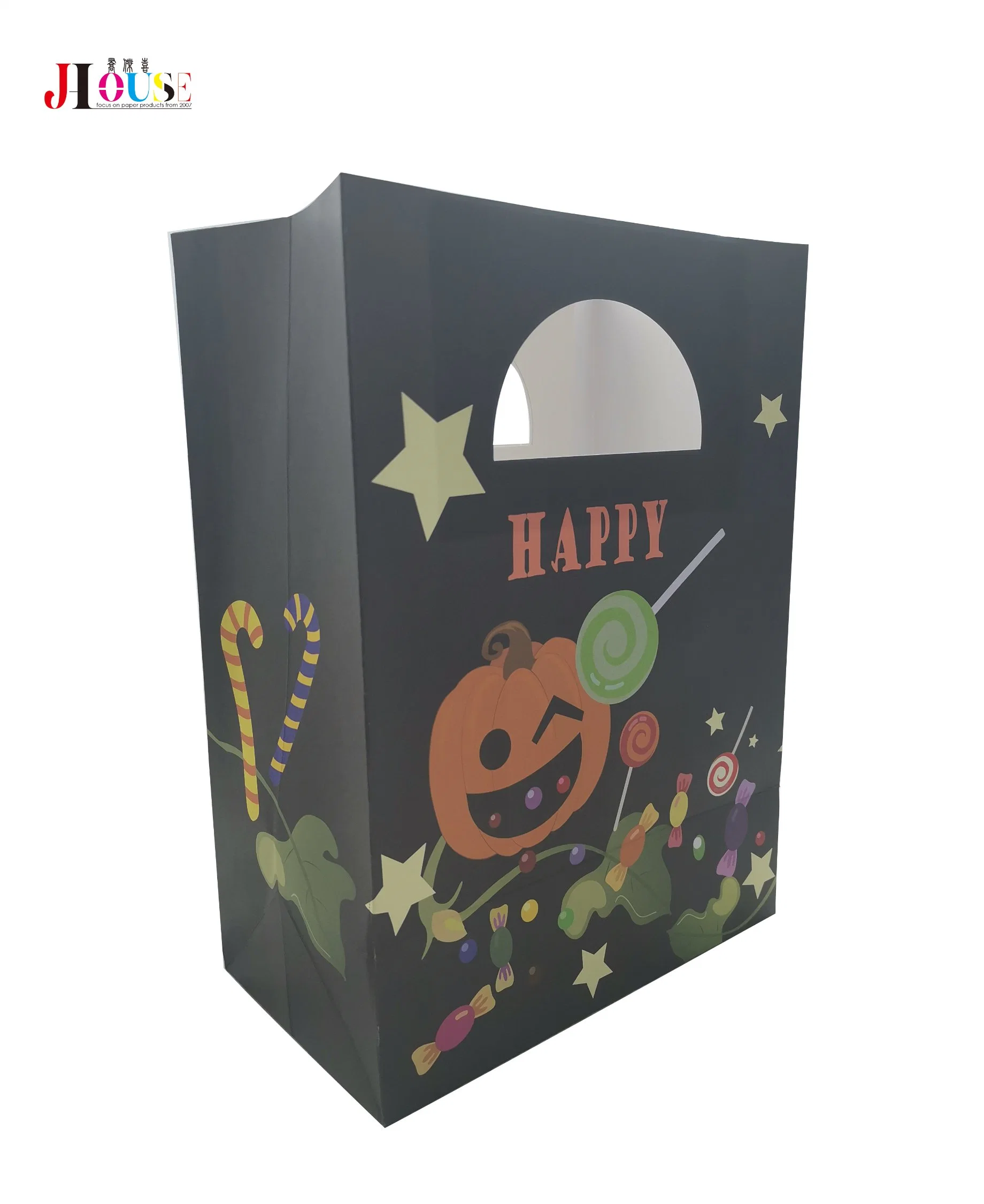 Custom Paper Gift Bag Halloween Gift Bags with Full Color Printing Promotional Bag