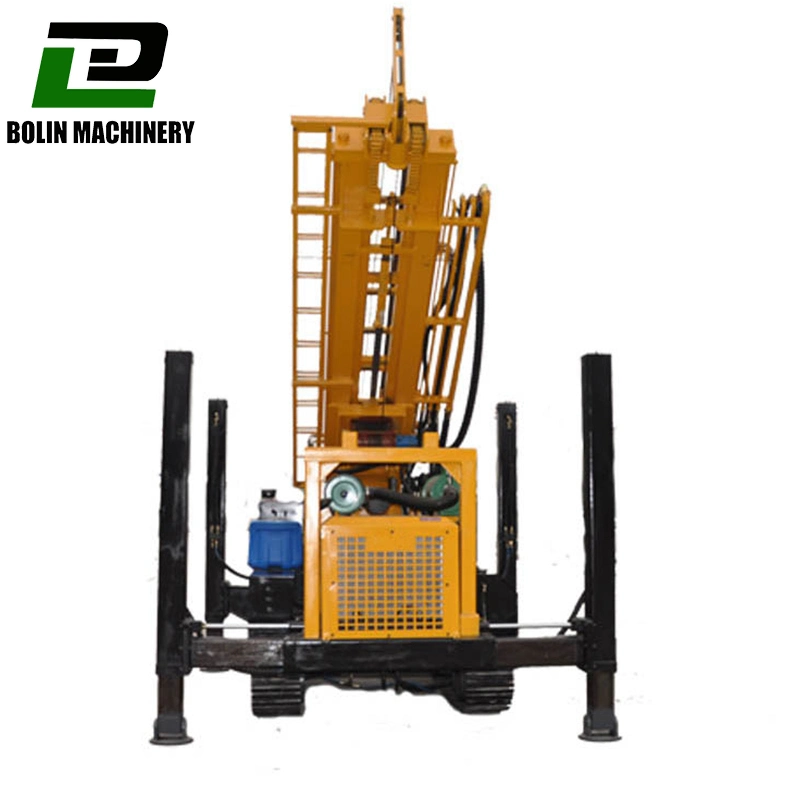 Deep Hydraulic Borehole Water Well Drilling Rig Machine 300 M Top Drive Hydraulic Rotary Drilling 140-325mm Max. 350m