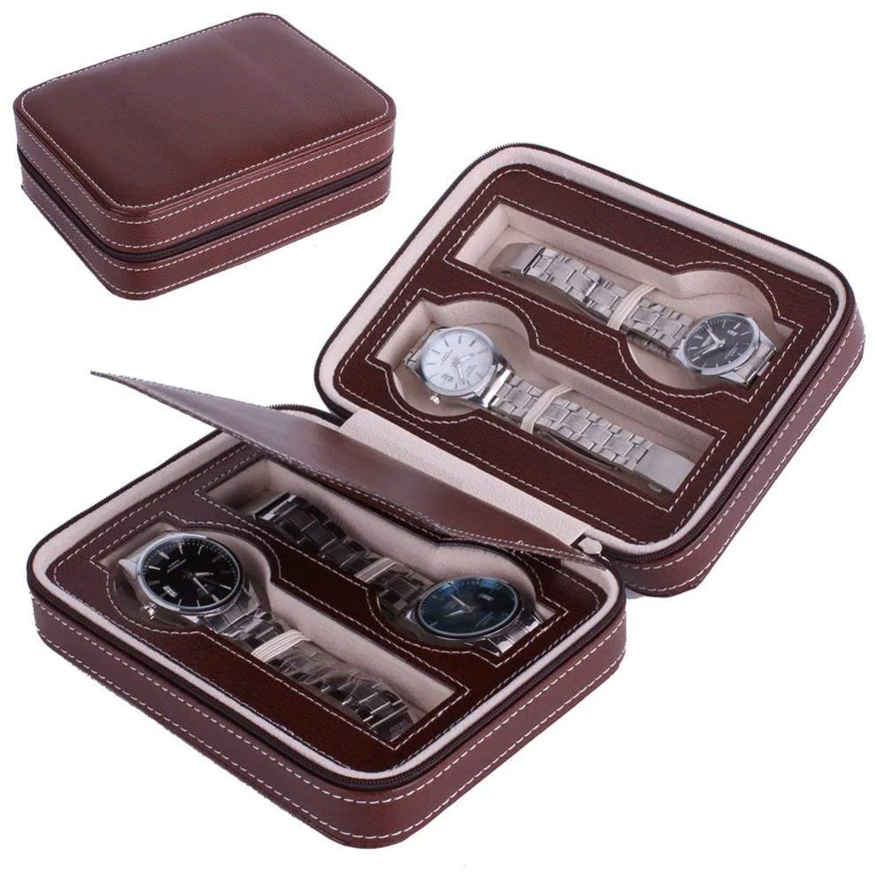 Special Design Watches Use 4-Slot Divided Watch Cases with Zipper