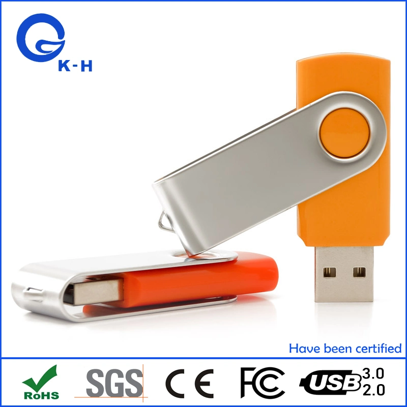 Metal USB Stick Swivel Flash Memory Pen Drive Twist U Disk