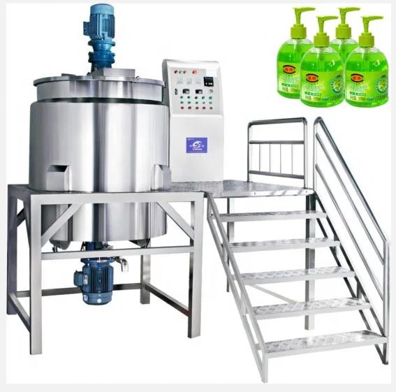 Small-Soap-Production-Line Oil Soda Mixer Vacuum Emulsifying Mixer Bath Soap Making Machine Liquid Homogenizer Mixer Machine