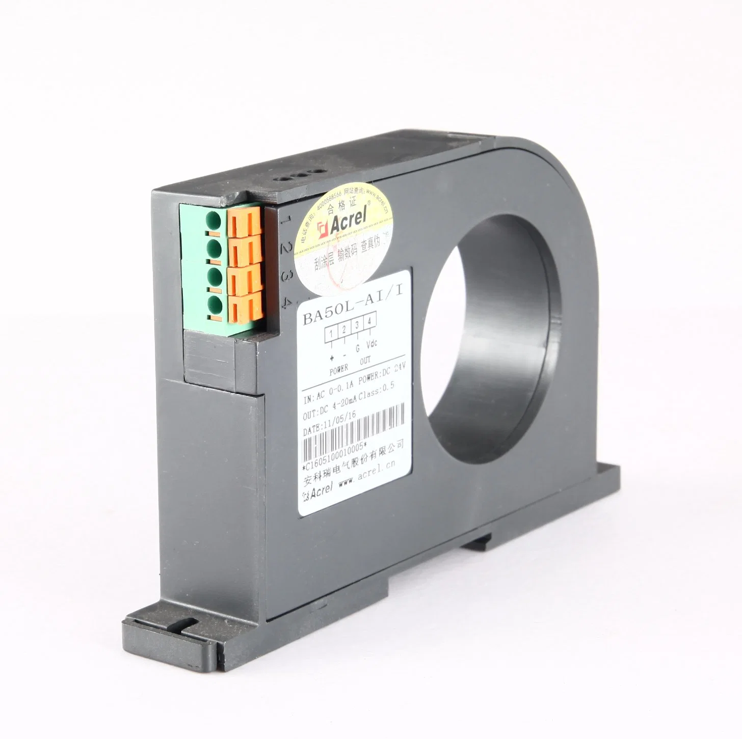 AC 0-600A Input 4-20mA Output Current Transmitter Current Transducer