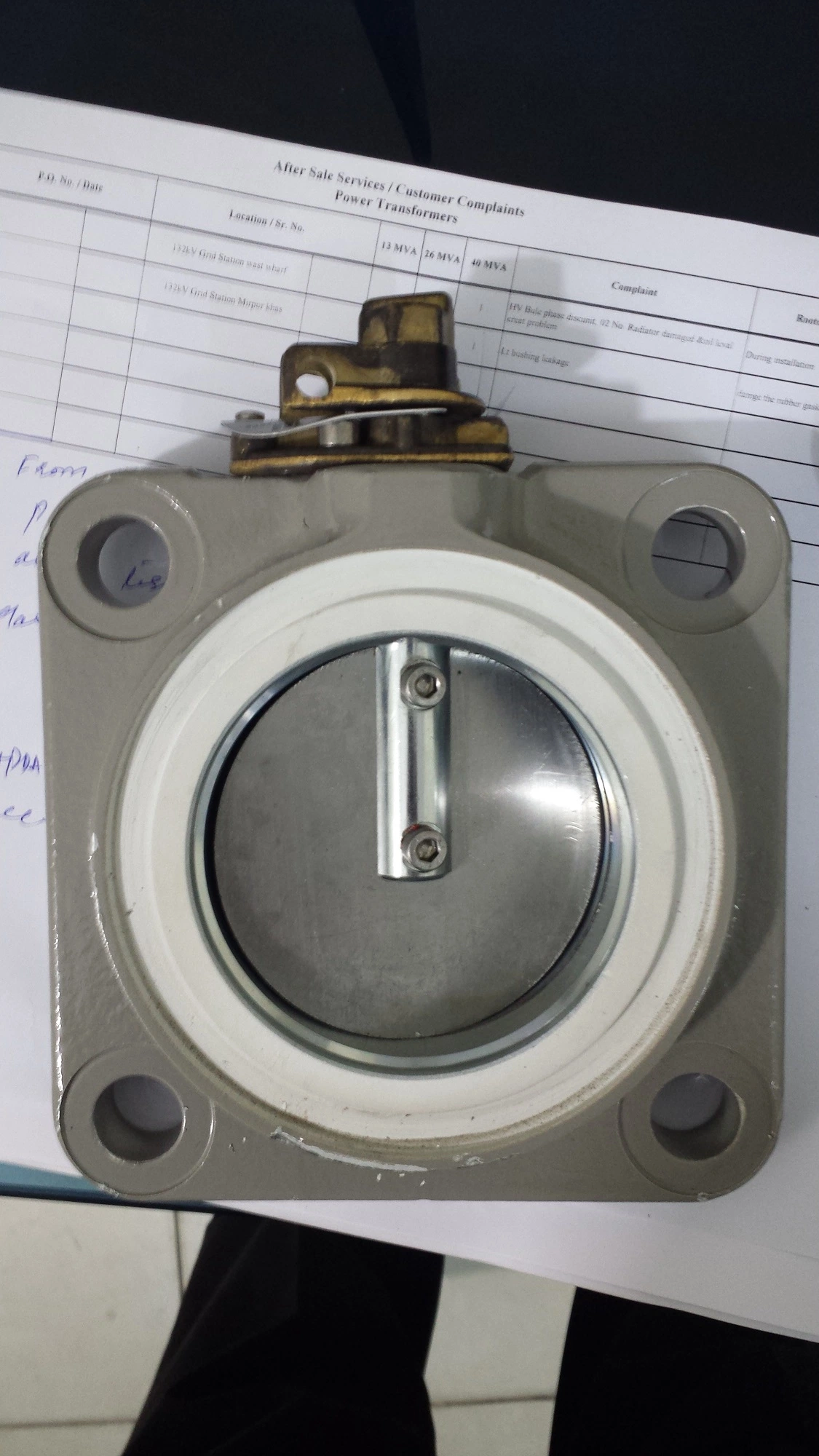 Transformer Pneumatic Control Stainless Steel Wafer Butterfly Valve Flange