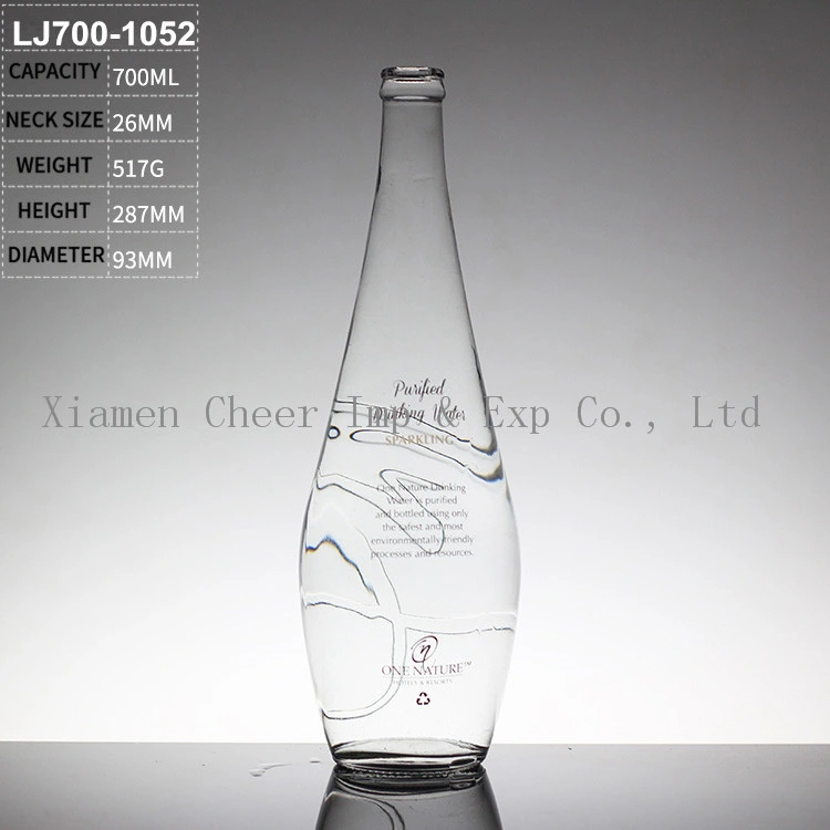 Chinesische Großhandel/Lieferantsplätze 500ml Ovale Form Flasche Hochwertiges Glas Vodka Flaschen