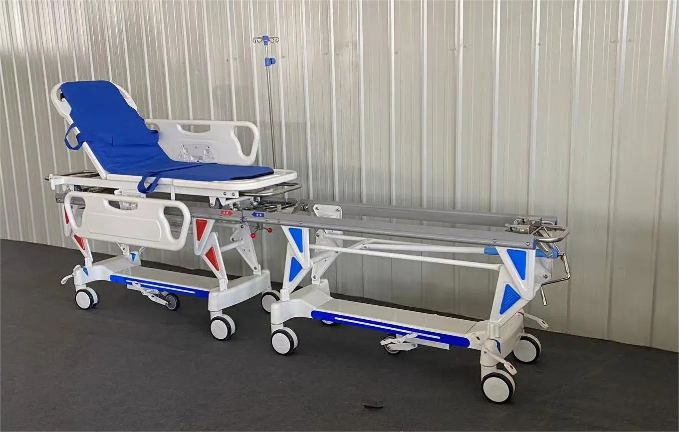 Emergency Patient Transport Stretcher Trolley Bed with Side Rails