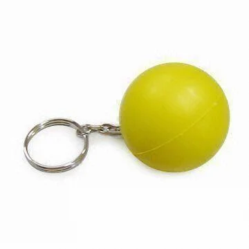 New Product 2023 Round Shape PU Keychain Stress Ball Toy