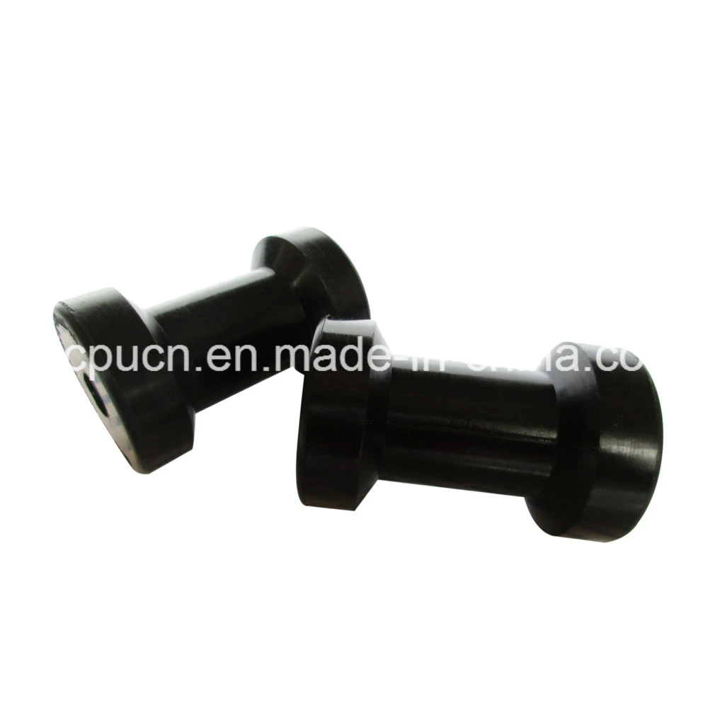 Custom Black Molded PU Polyurethane Coated Boat Trailer Roller and Rubber Spool Roller