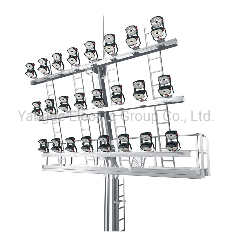 Stadium Spotlight/Floodlight 15m/18m/20m/25m/30m Galvanized Steel/Metal/Aluminum Solar/LED Street Lighting/Light Pole