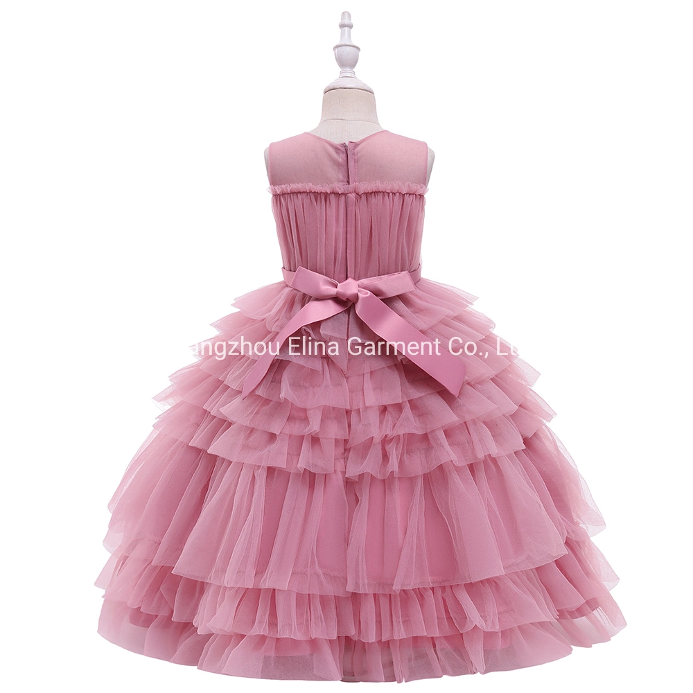 Baby Wear Puffy Girls Party Garment Ball Gown Princess Frock Lace Sweet Long Dress