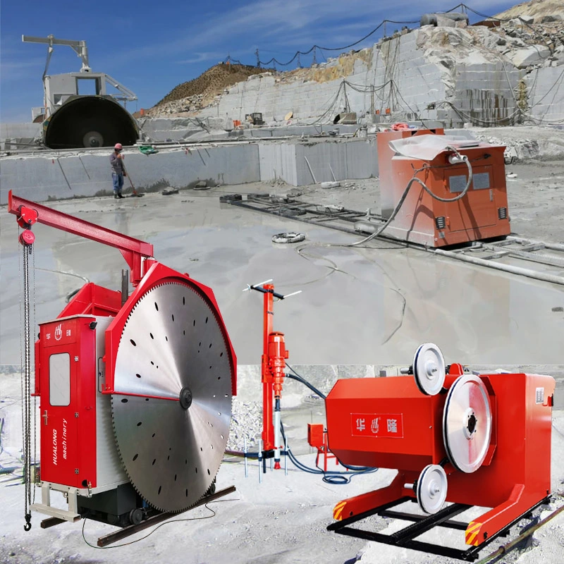 Motor de imán permanente ajustable de alta velocidad de cable de diamantes de Sierra en cantera de piedra la minería de la máquina para bloques de mármol y granito sierra de corte