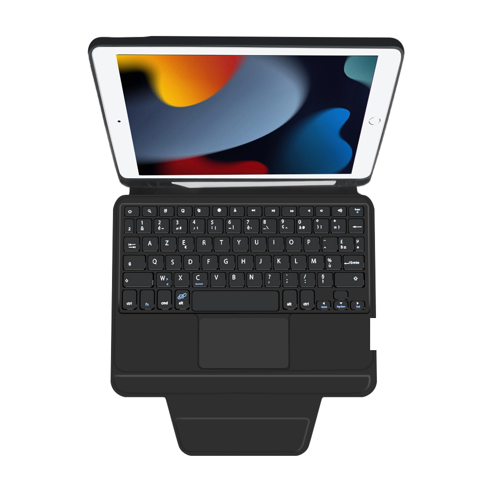 Rotatable Back Touchpad Bluetooth Keyboard Tablet Case for iPad 9 8 7th Gen 10.2 Inch